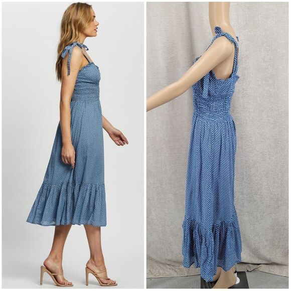 Polo Ralph Lauren  Sleeveless  Dress Cotton Star Polka Dot Sundress Patriotic - Picture 5 of 15